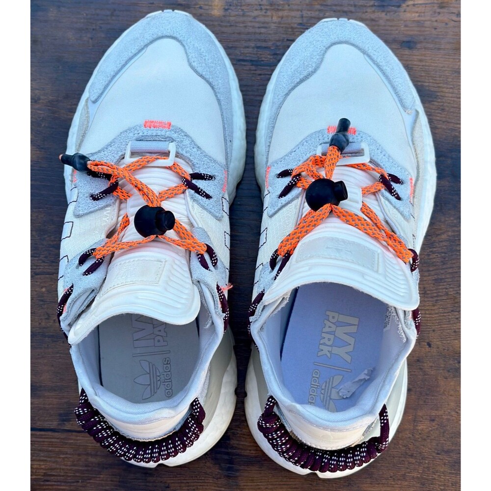 Ivy Park X Adidas Nite Jogger Boost FX3239 Beige Orange Trail Sneakers Mens 7.5 - Picture 7 of 16
